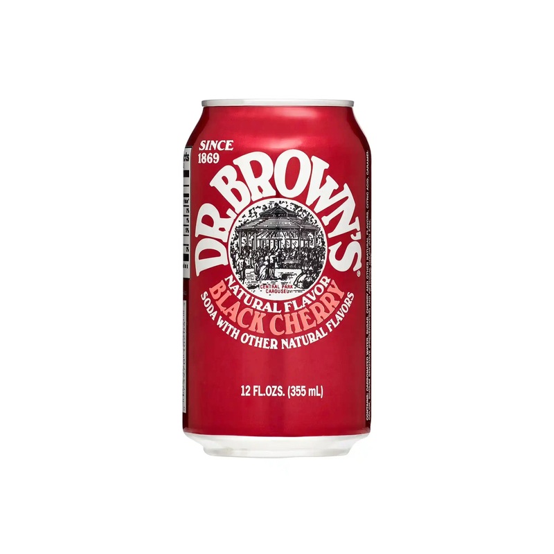 DR BROWN'S BLACK CHERRY SODA 12oz