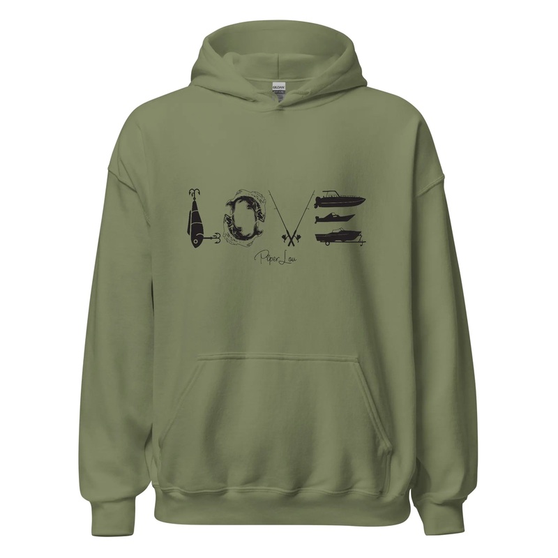 Fishing Love - Graphic Hoodie White