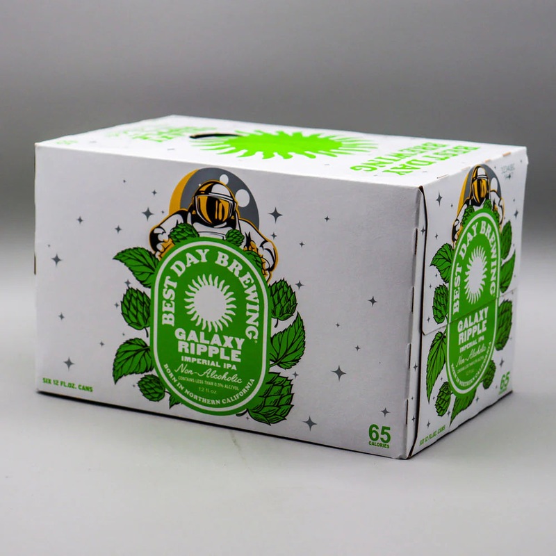 Best Day Brewing Galaxy Ripple Imperial Ipa Non Alcoholic 12oz 6 Pack Cans