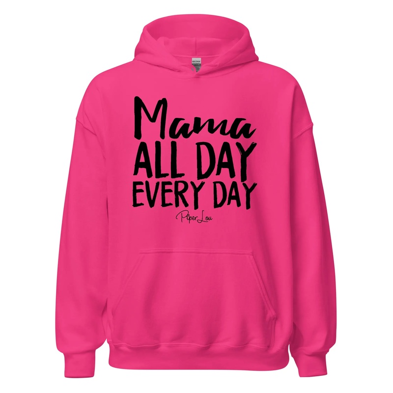 Mama All Day - Graphic Hoodie White