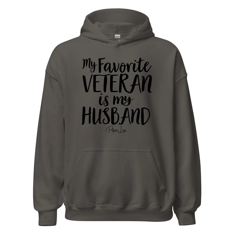 My Favorite Veteran Is My Husband - Graphic Hoodie White