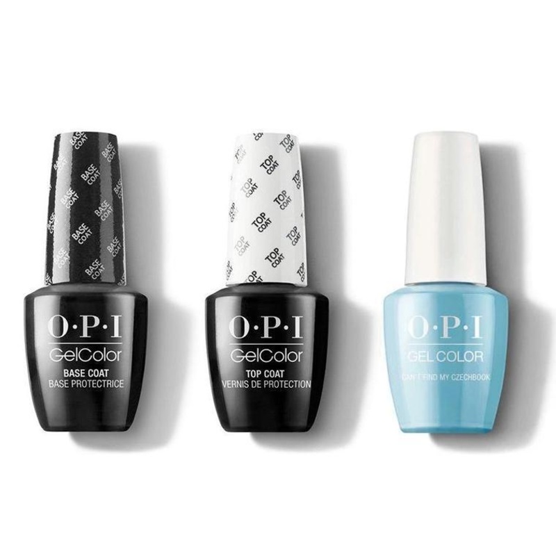 OPI - GelColor Combo - Base, Top & Cant Find My Czechbook