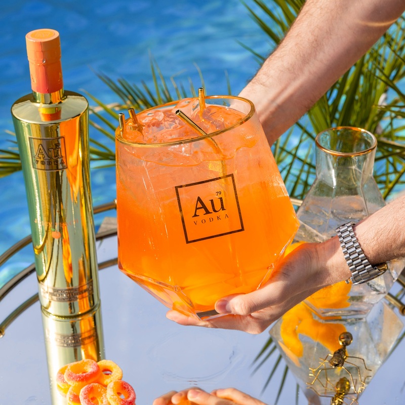 Au Vodka 750ml & Diamond Cut Fishbowl