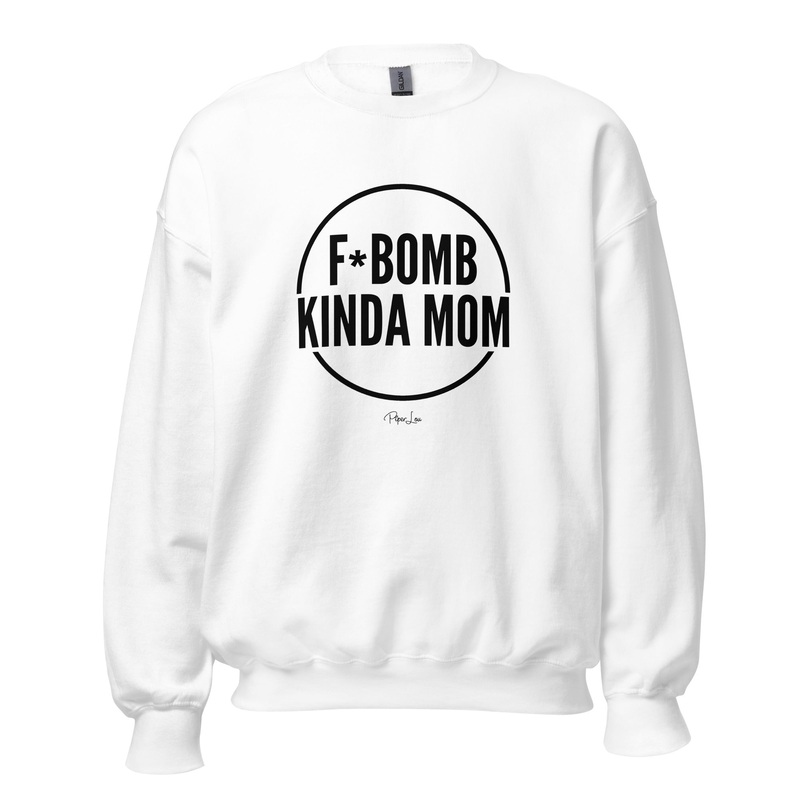 F Bomb Kinda Mom Graphic Crewneck Sweatshirt White