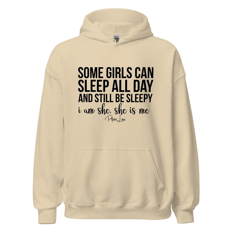 Some Girls Can Sleep All Day - Graphic Hoodie White