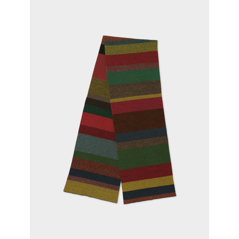 LARGE TWEED STRIPE SCARF MULTICOLOUR LARGE TWEED STRIPE SCARF MULTICOLOUR