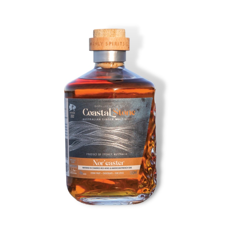 Manly Spirits Coastal Stone Nor'easter Australian Single Malt Whisky 500ml / 700ml (ABV 46%)