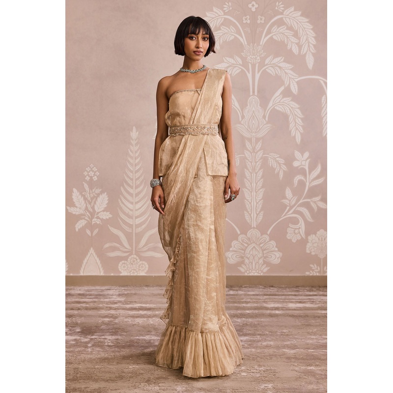 Sunstone Saree Set Gunmetal Gold