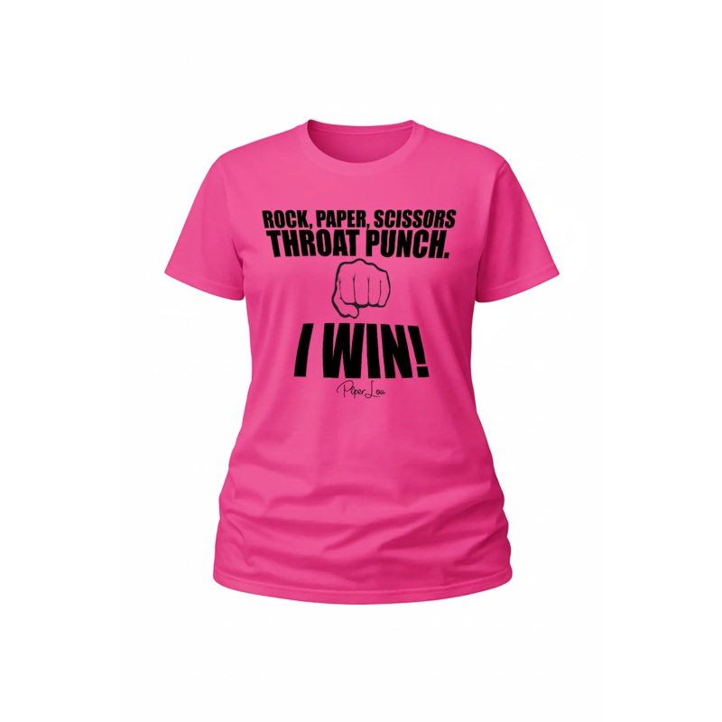 Rock Paper Scissors Throat Punch - Classic Tee White