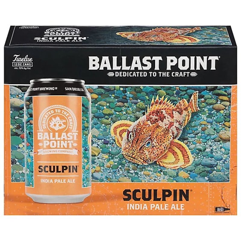Ballast Point Sculpin 12oz 12 Pack Cans