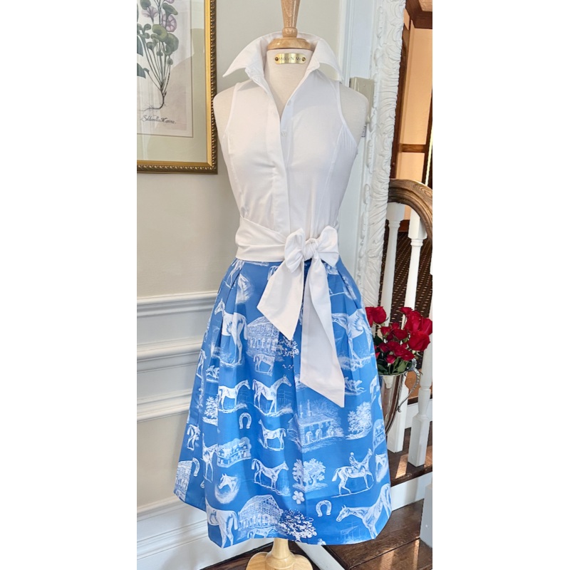 COUNTRY LIVING SKIRT IN WEDGEWOOD