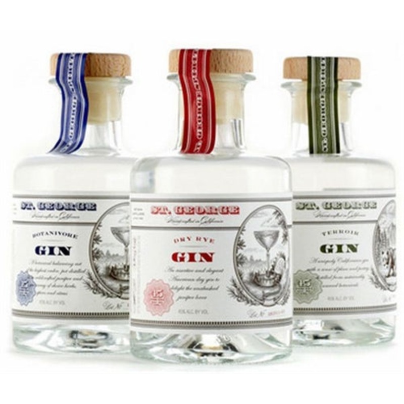 St. George Gin Dry Gin, Terroir Gin, Botanivore Gin 200ML 3 Pack