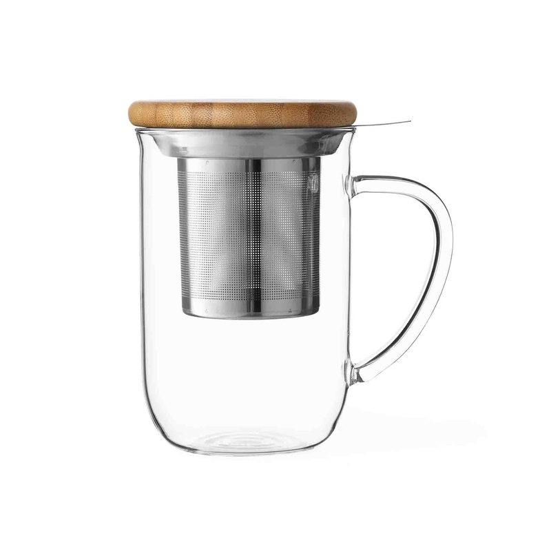 VIVA SCANDINAVIA MINIMA BALANCE GLASS TEA MUG WITH INFUSER