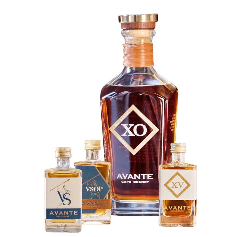 Avante Master's Reserve XO Cape Brandy 750ml & Mini 50ml Trio