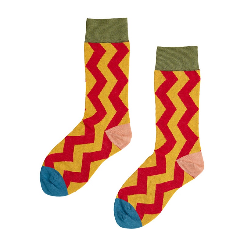Vertical Zigzag Socks Multicolour