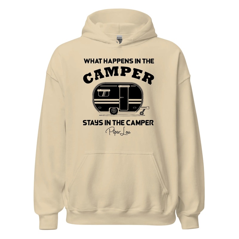 What Happens In The Camper - Graphic Hoodie White