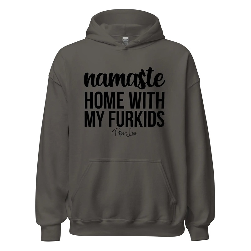 Namaste Home With My Furkids - Graphic Hoodie White