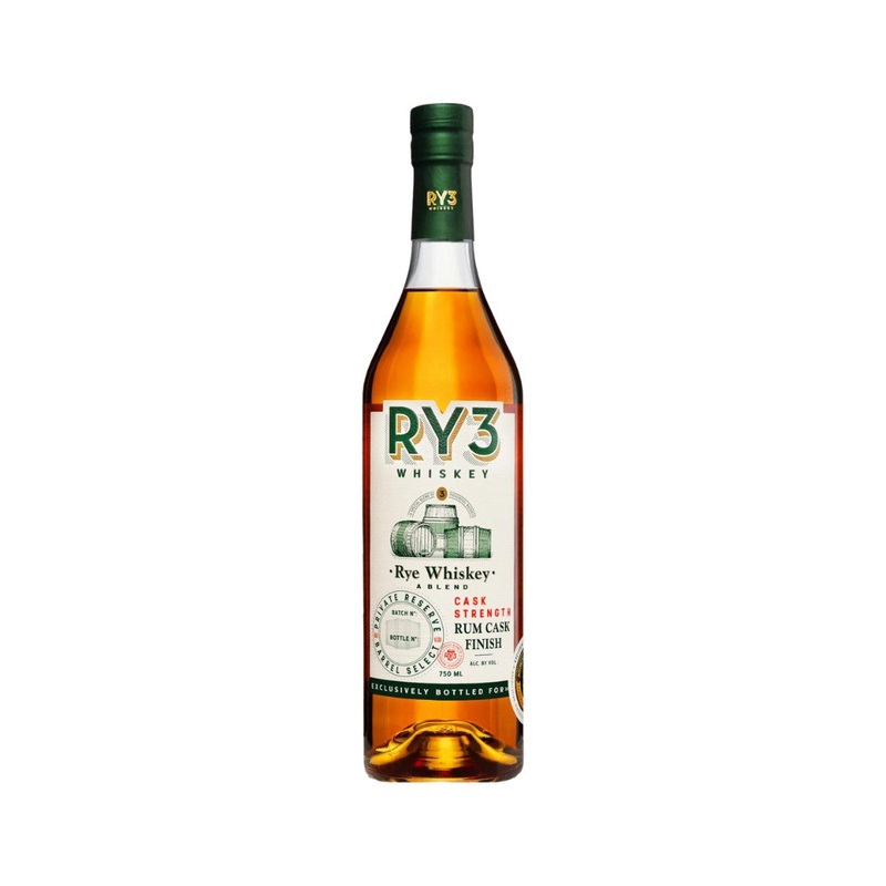 RY3 Rum Cask Finish American Rye Whiskey 750ml (ABV 58%)