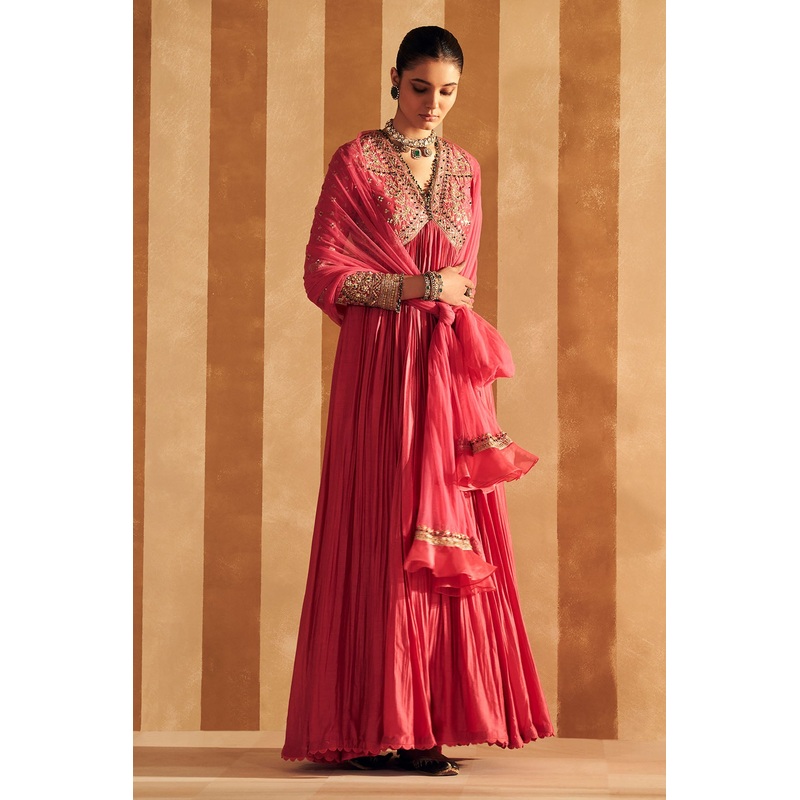 Aalam Anarkali set Royal fuchsia