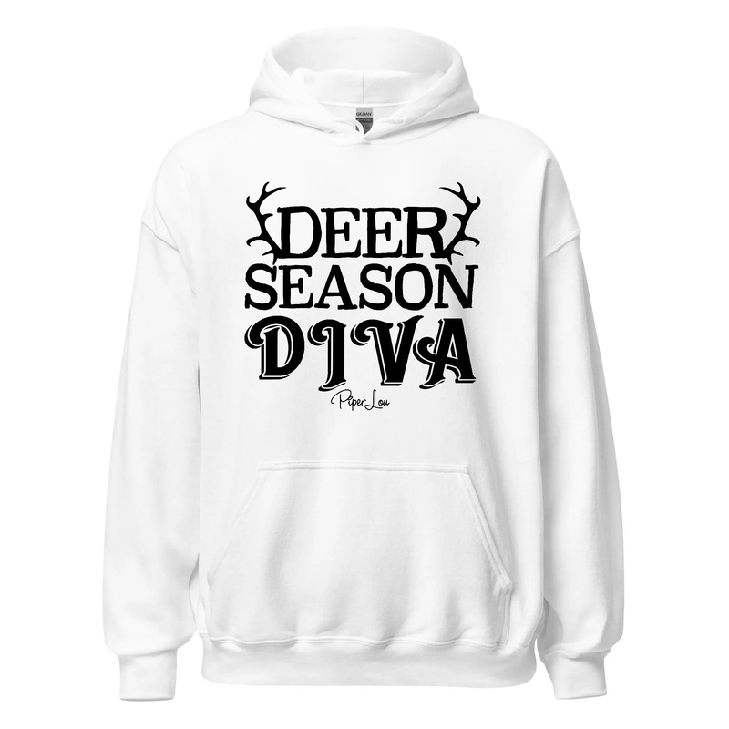 Deer Season Diva - Graphic Hoodie White