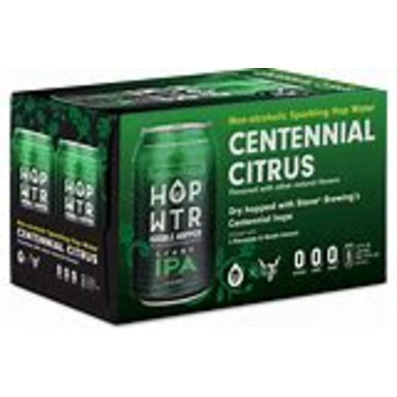 Hop Water Double Hopped Centennial Citrus Non Alcoholic 12oz 6 Pack Cans