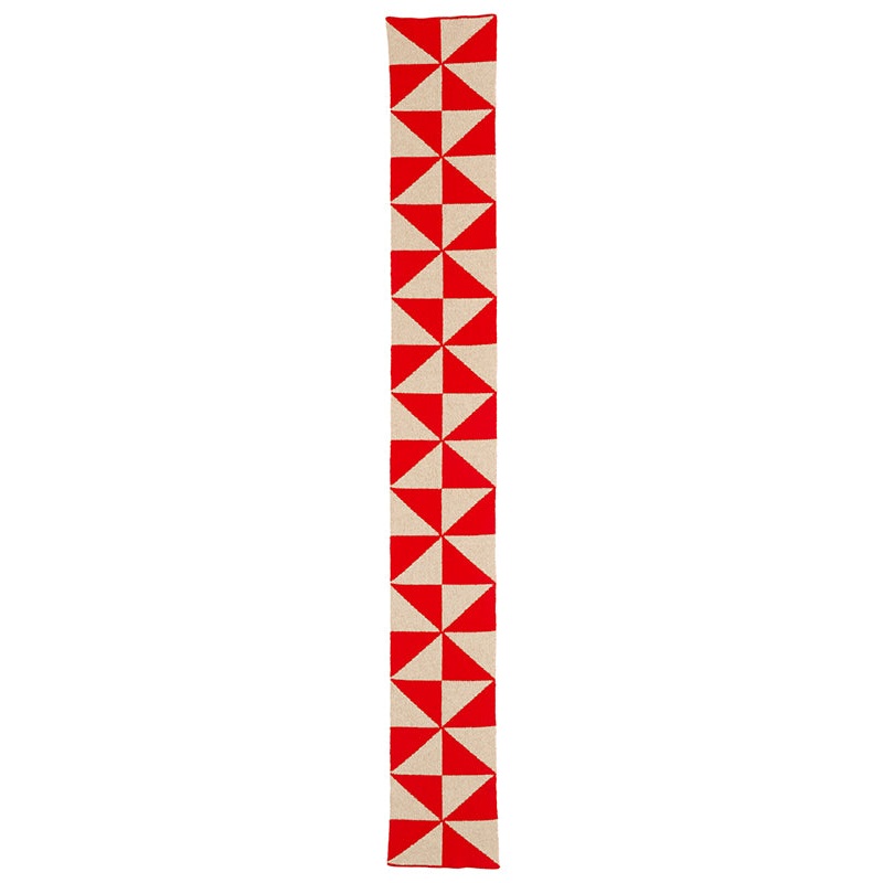 Small Windmill Scarf Scarlet & Oatmeal Small Windmill Scarf Scarlet & Oatmeal