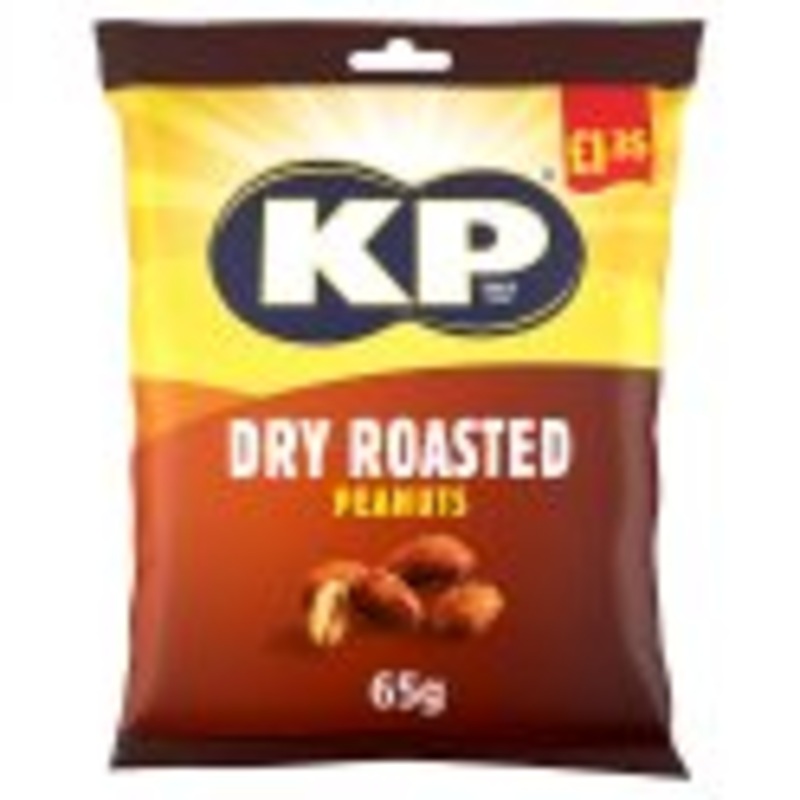 KP Dry Roasted Peanuts 65g (Price Marked 1.35)