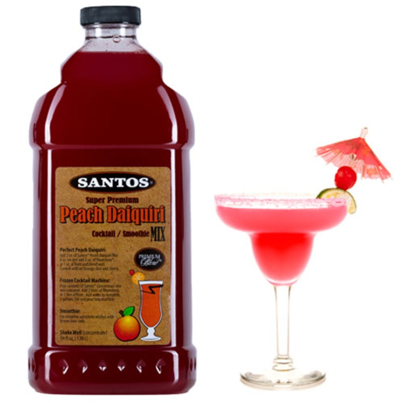 Santos Peach Daiquiri Concentrate Mix 64oz
