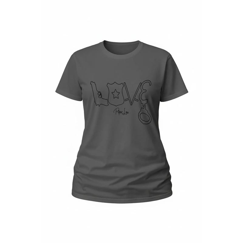 Police Love - Classic Tee White