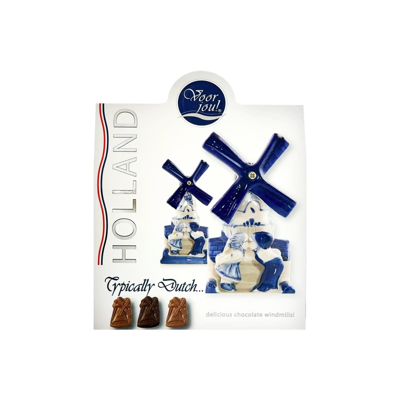 VOOR JOU! HOLLAND CHOCOLATE WINDMILLS BOX 3.5oz