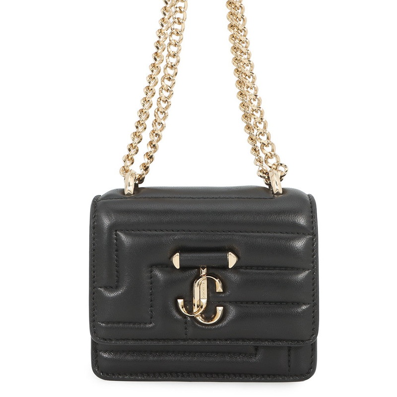 JIMMY CHOO Varenne Avenue Quad Black Leather