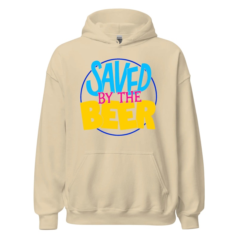Saved By The Beer - Graphic Hoodie White