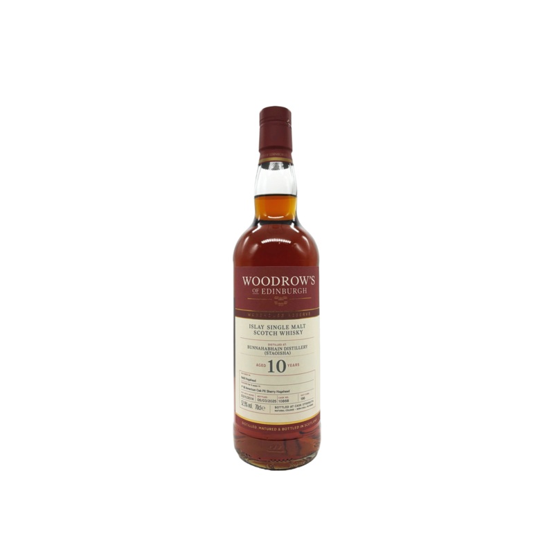 Woodrow's of Edinburgh Bunnahabhain Distillery (Staoisha) 10 Year Old - Single Malt Scotch Whisky