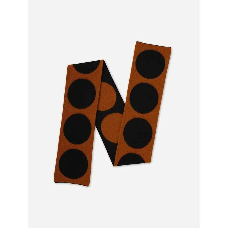 BRUSHED SPOT SCARF CUMIN & BLACK BRUSHED SPOT SCARF CUMIN & BLACK