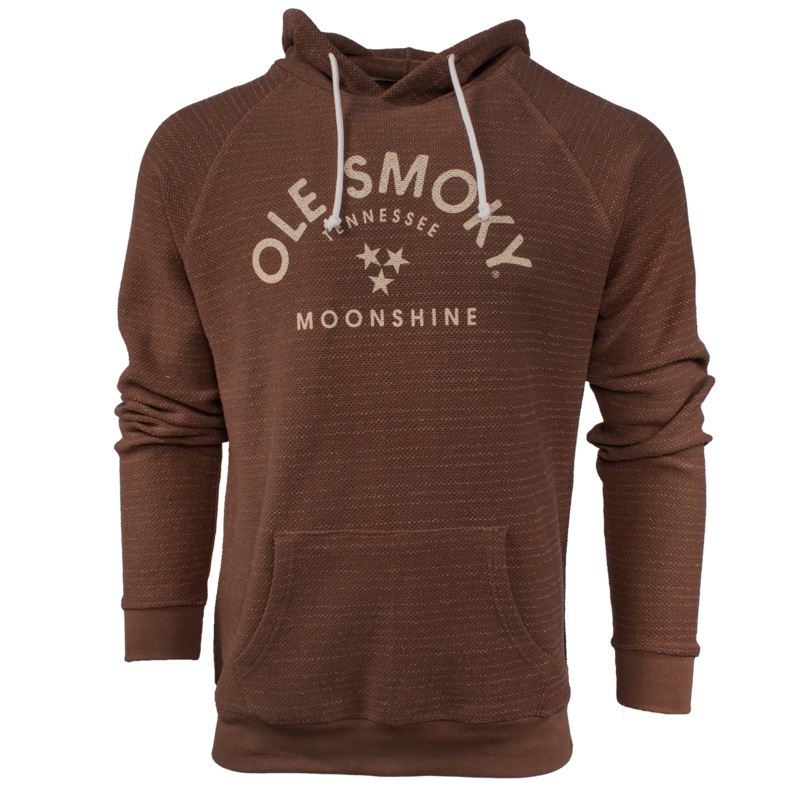 ARCH TEXT SLACKER HOODIE - WASHED CHOCOLATE