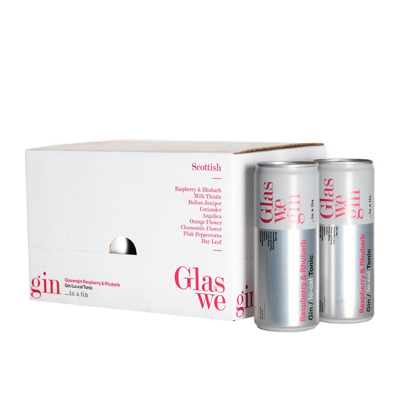 Glaswegin Raspberry and Rhubarb Ready To Drink Can Case 12