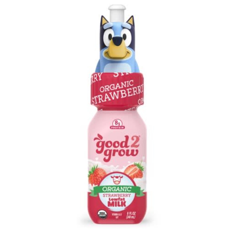 Good2grow Organic Strawberry Milk 12 Pack (8 oz Bottles)