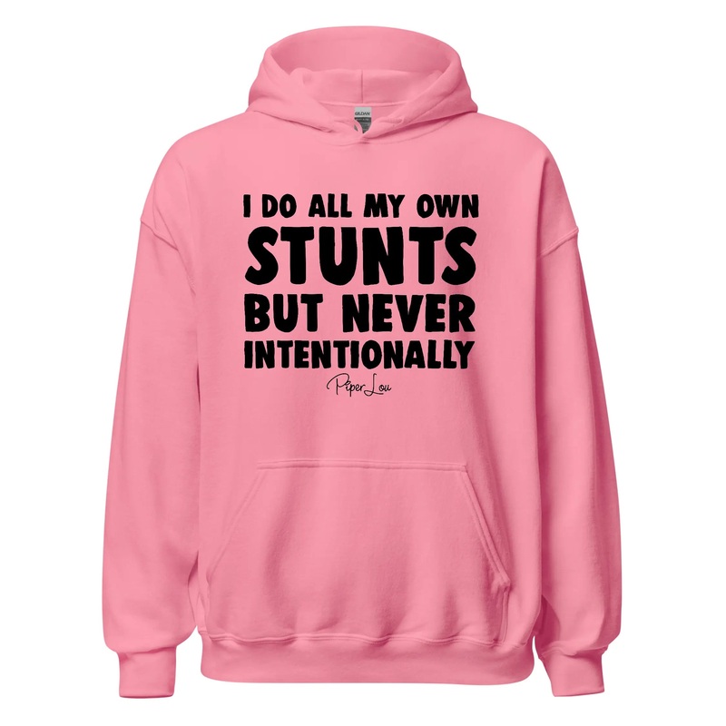 I Do All My Own Stunts - Graphic Hoodie White