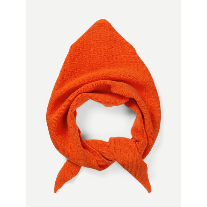 PLAIN TRIANGLE NECKERCHIEF ORANGE GLOSS PLAIN TRIANGLE NECKERCHIEF ORANGE GLOSS