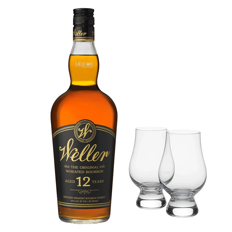 W.L. Weller 12 Year Bourbon Whiskey with Glencairn Glass Set