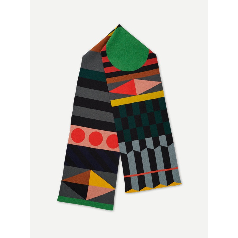 LARGE GEOMETRIC SCARF MULTICOLOUR 2023 ARCHIVE COLLECTION LARGE GEOMETRIC SCARF MULTICOLOUR