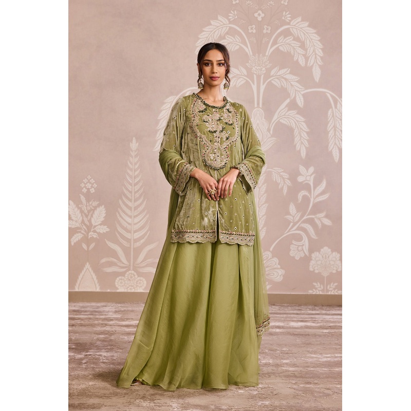 Nayab Kurta Set Olive Green