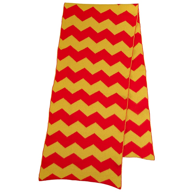 Zigzag Brushed Blanket Scarf Scarlet & Turmeric Zigzag Brushed Blanket Scarf Scarlet & Turmeric