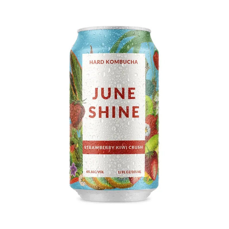 JuneShine Hard Kombucha Strawberry Kiwi Crush 4-PK