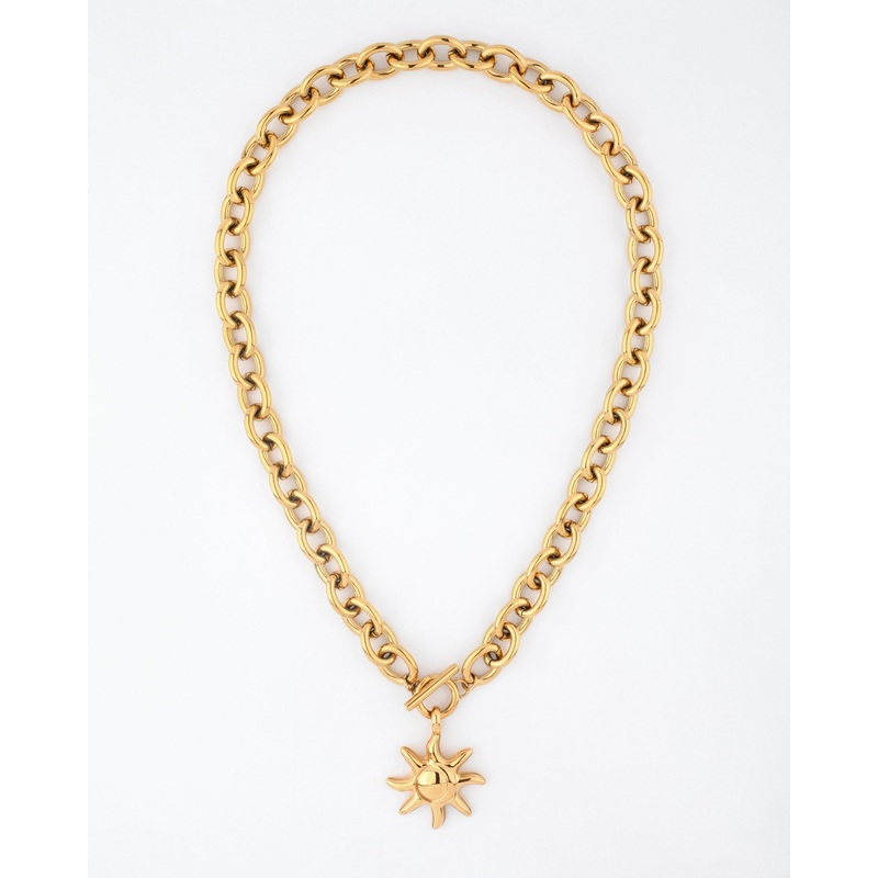 Crescent Moon Necklace Gold
