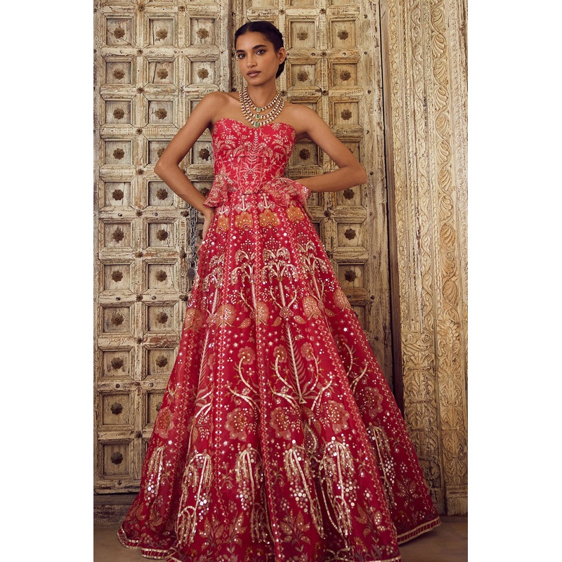 Evoke Lehenga Set FUCHSIA PRINT