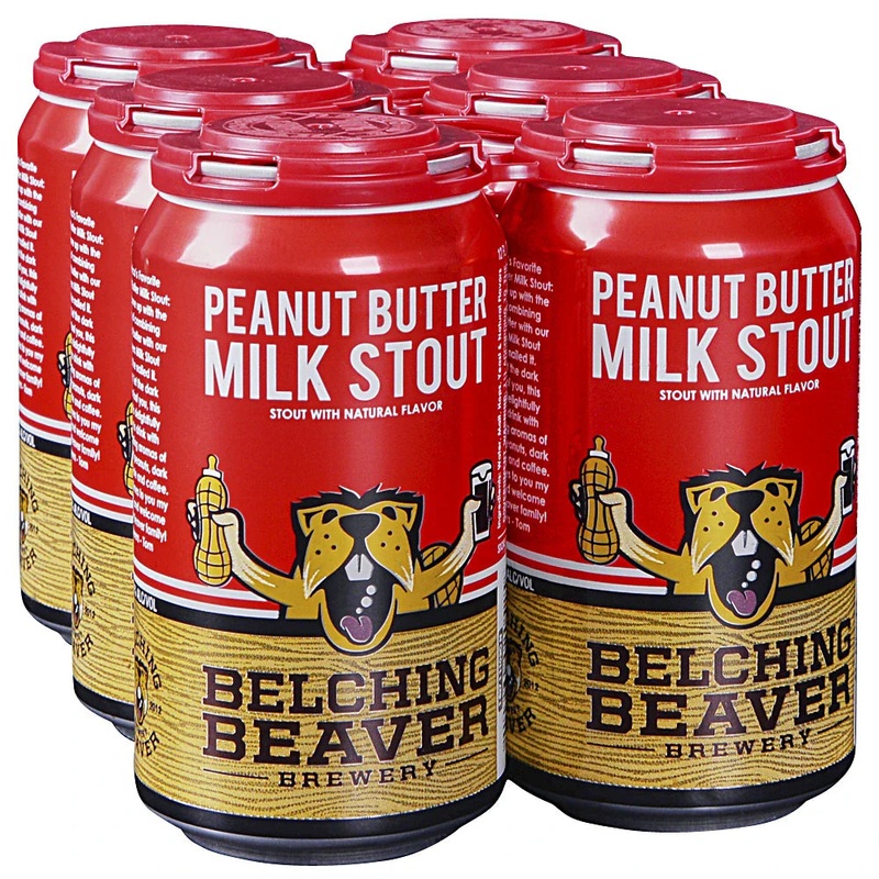 Belching Beaver Peanut Butter Milk Stout 16oz 6 Pack Cans