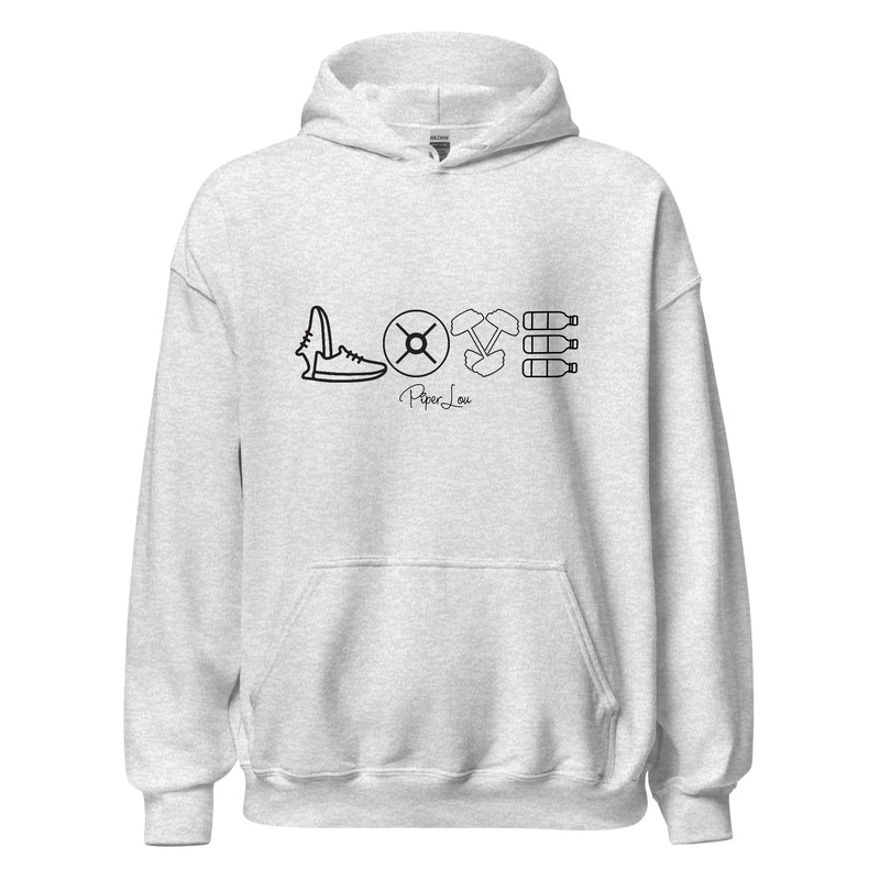 Fitness Love - Graphic Hoodie White