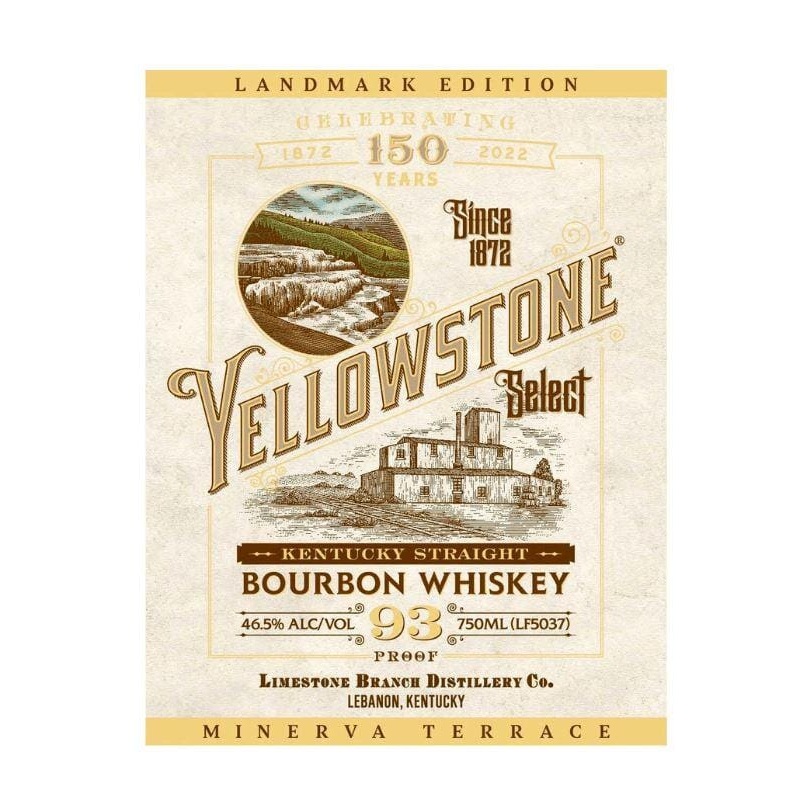 Yellowstone Select Bourbon Whiskey Minerva Terrace - 150th Anniversary Landmark Edition 750mL