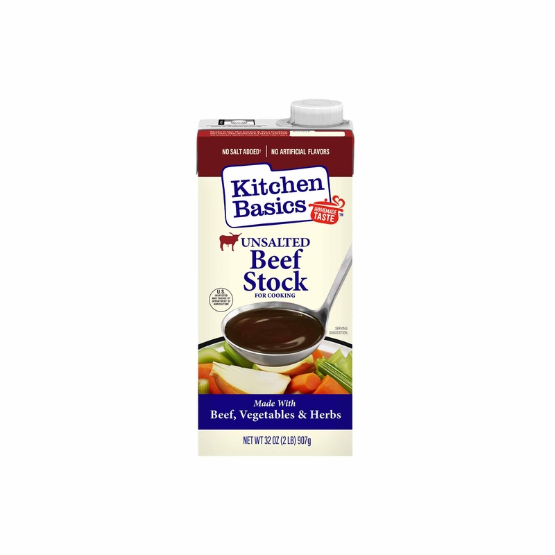 KITCHEN BASICS UNSALTED BEEF STOCK 32oz